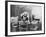 Uniformed Nurse Bathes a Baby in Hospital-null-Framed Photographic Print