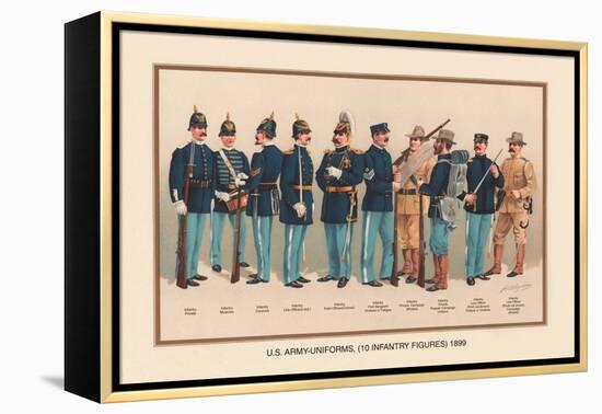 Uniforms of 10 Infantry Figures, 1899-Arthur Wagner-Framed Stretched Canvas