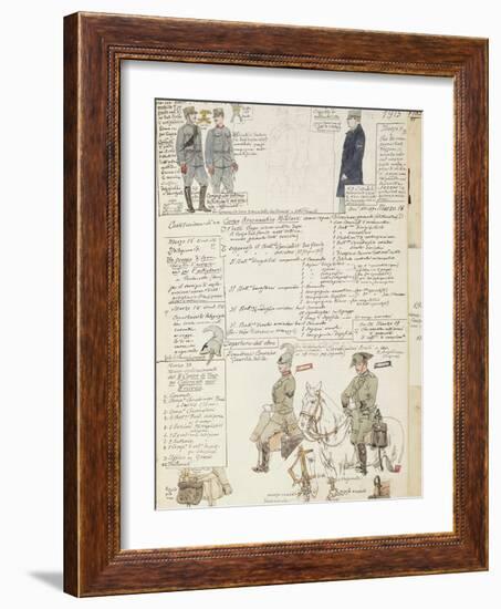 Uniforms of Kingdom of Italy, Color Plate, 1915-Quinto Cenni-Framed Premium Giclee Print