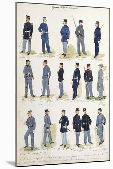 Uniforms of Municipal Financial Guards, 1860-1866-null-Mounted Giclee Print