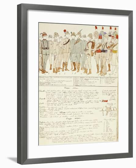 Uniforms of Royal Corp of Colonial Troops of Kingdom of Italy in Eritrea-null-Framed Giclee Print