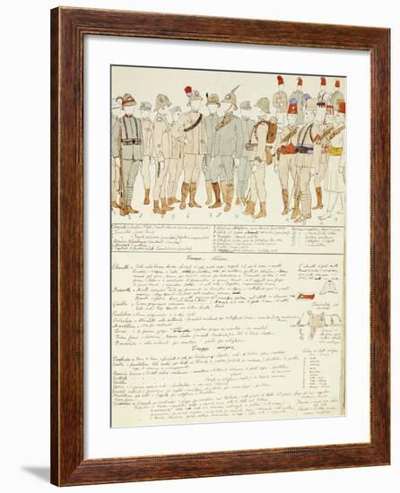 Uniforms of Royal Corp of Colonial Troops of Kingdom of Italy in Eritrea-null-Framed Giclee Print