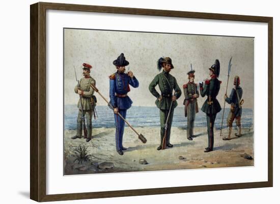 Uniforms of the 1848 Legions-null-Framed Giclee Print