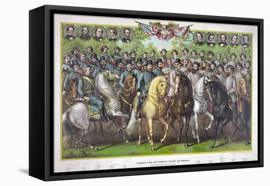 Union and Confederate Generals and Statesmen of the Civil War-null-Framed Premier Image Canvas