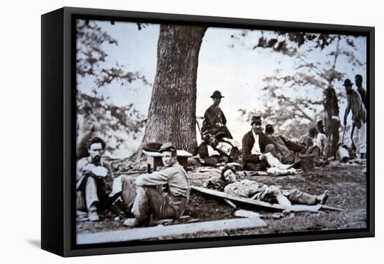 Union Army Amputees Recovering after Surgery (B/W Photo)-American Photographer-Framed Premier Image Canvas