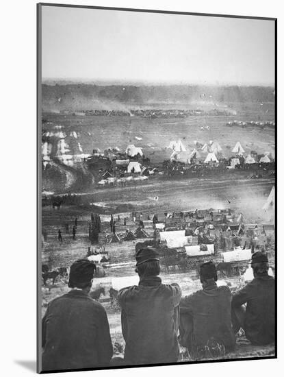 Union Army Supply Base at Cumberland Landing on the Pamunkey River, Virginia, May 1862-Mathew Brady-Mounted Photographic Print