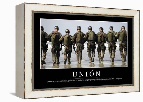 Unión. Cita Inspiradora Y Póster Motivacional-null-Framed Premier Image Canvas