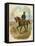 Union General Ulysses S. Grant on Horseback on a Civil War Battlefield-null-Framed Premier Image Canvas