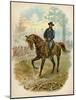 Union General Ulysses S. Grant on Horseback on a Civil War Battlefield-null-Mounted Giclee Print