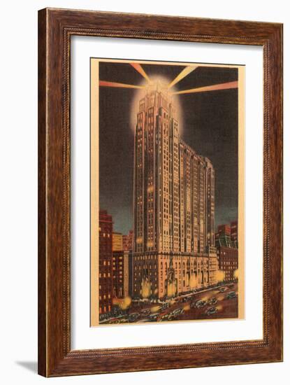 Union Guardian Trust Building at Night, Detroit, Michigan-null-Framed Art Print