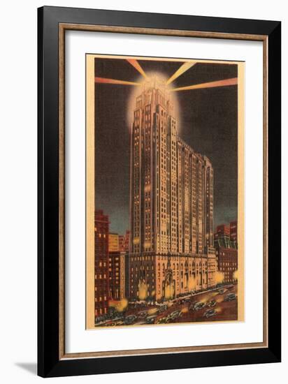 Union Guardian Trust Building at Night, Detroit, Michigan-null-Framed Art Print