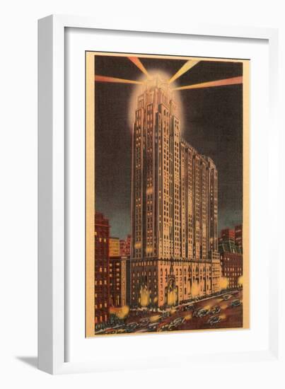 Union Guardian Trust Building at Night, Detroit, Michigan-null-Framed Art Print