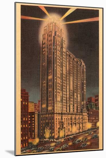 Union Guardian Trust Building at Night, Detroit, Michigan-null-Mounted Art Print