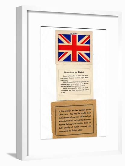 'Union Jack car transfers', c1960s-Unknown-Framed Giclee Print