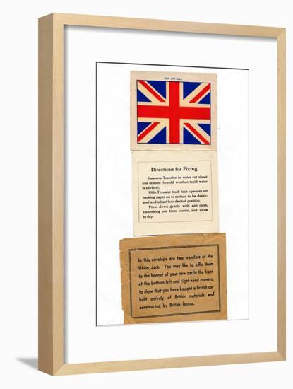 'Union Jack car transfers', c1960s-Unknown-Framed Giclee Print