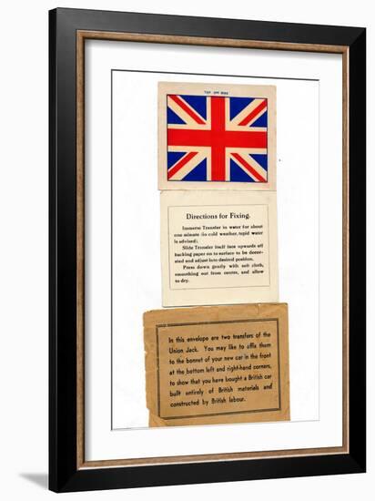 'Union Jack car transfers', c1960s-Unknown-Framed Giclee Print