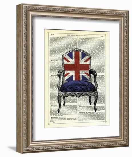 Union Jack Chair-Marion Mcconaghie-Framed Art Print