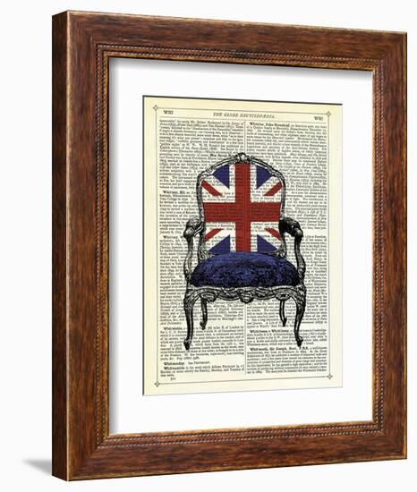 Union Jack Chair-Marion Mcconaghie-Framed Art Print