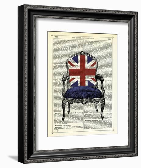 Union Jack Chair-Marion Mcconaghie-Framed Art Print