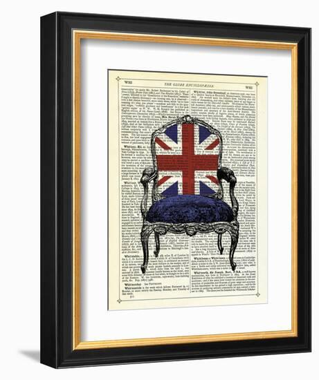 Union Jack Chair-Marion Mcconaghie-Framed Art Print