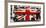 Union jack double-decker bus, London-Pangea Images-Framed Art Print