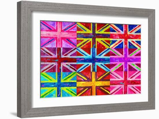 Union Jacks-Howie Green-Framed Giclee Print