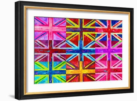 Union Jacks-Howie Green-Framed Giclee Print