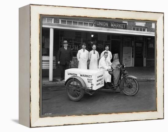 Union Market Delivery Motorcycle, 1927-Chapin Bowen-Framed Premier Image Canvas