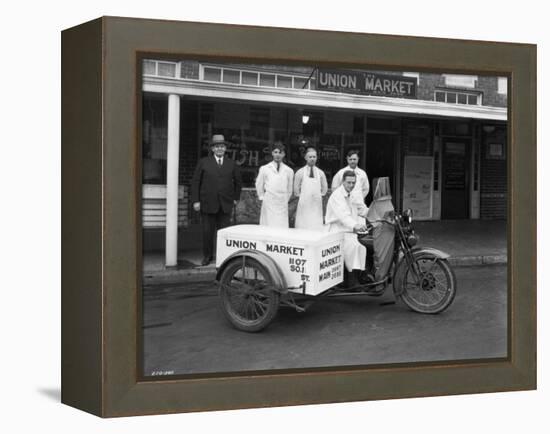 Union Market Delivery Motorcycle, 1927-Chapin Bowen-Framed Premier Image Canvas