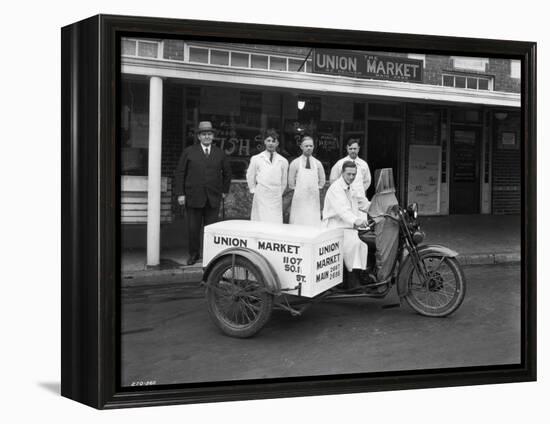 Union Market Delivery Motorcycle, 1927-Chapin Bowen-Framed Premier Image Canvas