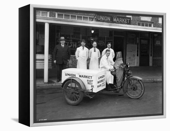 Union Market Delivery Motorcycle, 1927-Chapin Bowen-Framed Premier Image Canvas