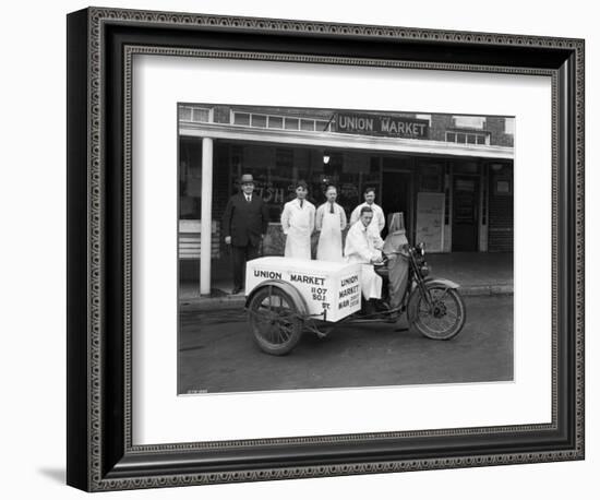 Union Market Delivery Motorcycle, 1927-Chapin Bowen-Framed Giclee Print