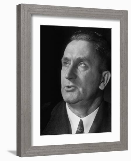 Union of South Africa Min. of Lands. Johannes Stijdom Portrait , a Member of Klan-Like Broederband-Margaret Bourke-White-Framed Photographic Print