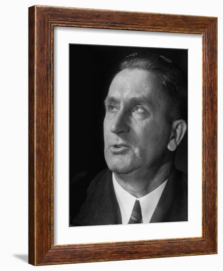 Union of South Africa Min. of Lands. Johannes Stijdom Portrait , a Member of Klan-Like Broederband-Margaret Bourke-White-Framed Photographic Print