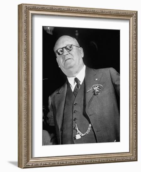 Union of South Africa Prime Min. Daniel F. Malan, Who Won on a Violent, Anti-Black Platform-Margaret Bourke-White-Framed Photographic Print