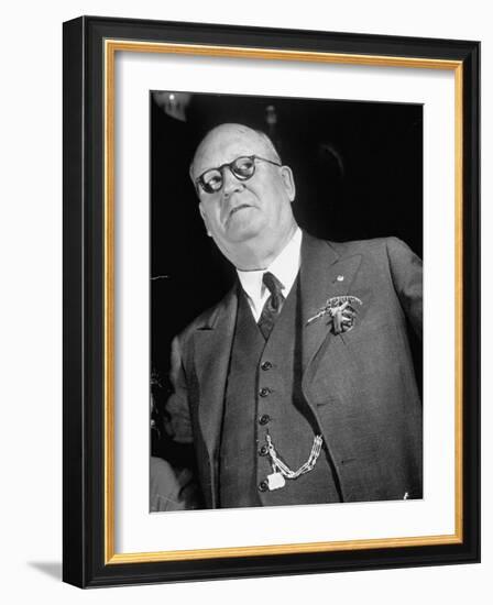 Union of South Africa Prime Min. Daniel F. Malan, Who Won on a Violent, Anti-Black Platform-Margaret Bourke-White-Framed Photographic Print