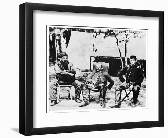 Union Officers before the Fall of Petersburg, American Civil War, 1864-Tim O'Sullivan-Framed Giclee Print