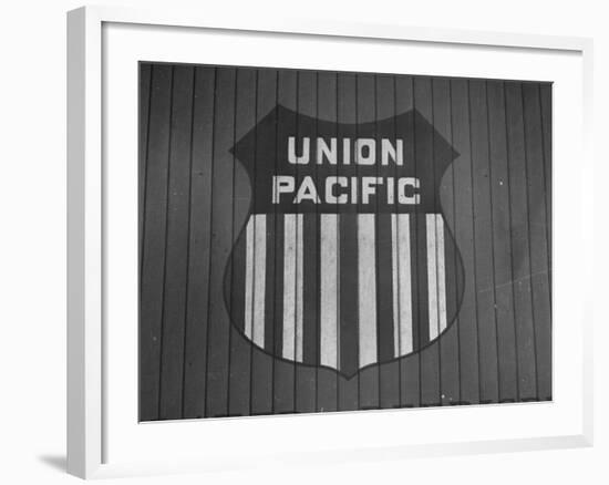 Union Pacific Boxcar Showing Logo-null-Framed Photographic Print