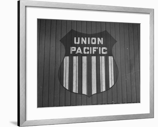 Union Pacific Boxcar Showing Logo-null-Framed Photographic Print