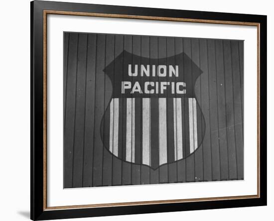 Union Pacific Boxcar Showing Logo-null-Framed Photographic Print