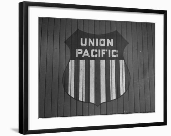 Union Pacific Boxcar Showing Logo-null-Framed Photographic Print