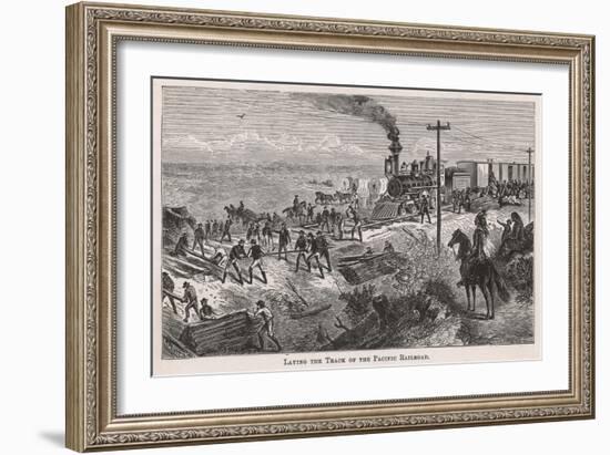 Union Pacific Construction-null-Framed Art Print