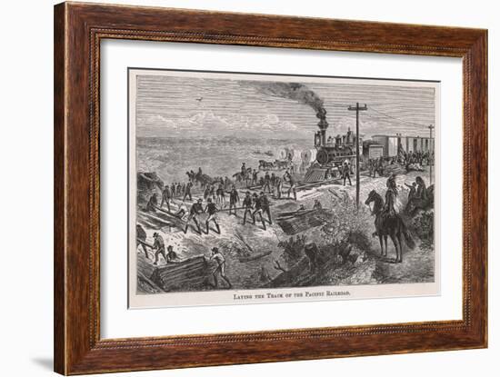 Union Pacific Construction-null-Framed Art Print