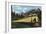 Union Pacific Streamliner Passing Mountains-Lantern Press-Framed Art Print