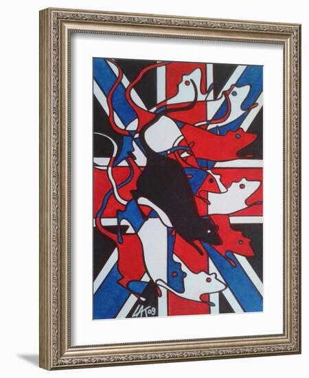 Union Rat-Abstract Graffiti-Framed Giclee Print