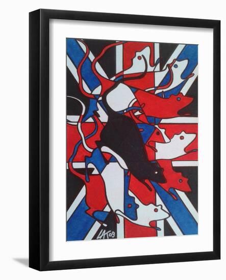 Union Rat-Abstract Graffiti-Framed Giclee Print