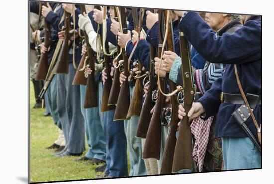 Union Soldiers at the Thunder on the Roanoke Civil War Reenactment in Plymouth, North Carolina-Michael DeFreitas-Mounted Photographic Print