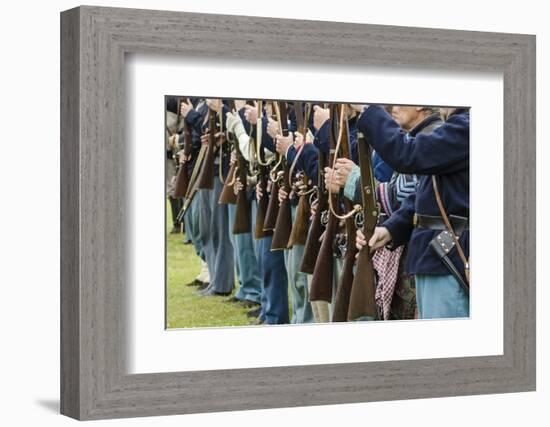 Union Soldiers at the Thunder on the Roanoke Civil War Reenactment in Plymouth, North Carolina-Michael DeFreitas-Framed Photographic Print