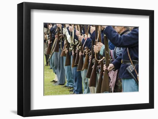 Union Soldiers at the Thunder on the Roanoke Civil War Reenactment in Plymouth, North Carolina-Michael DeFreitas-Framed Photographic Print