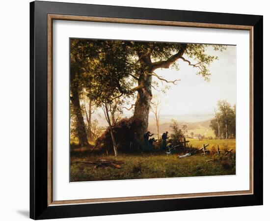 Union Soldiers Fighting in the Field by Albert Bierstadt-Geoffrey Clements-Framed Giclee Print